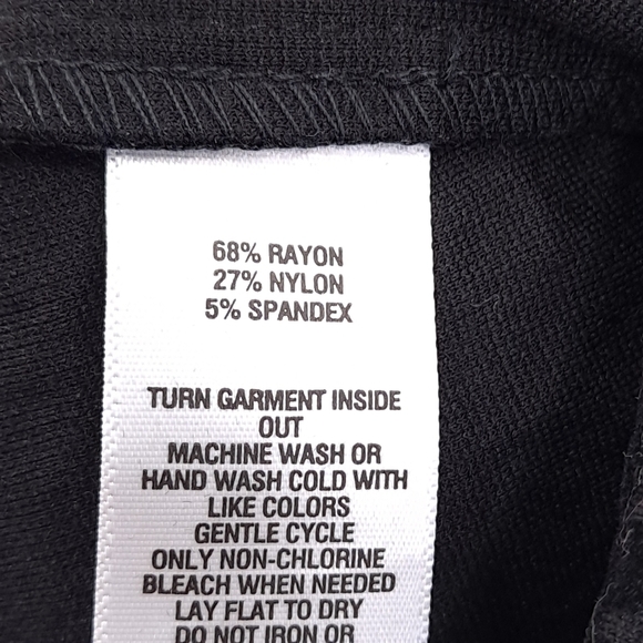 NEW DIRECTIONS Women's Black Ponte Pants Velvet Leopard High Rise Pull On Large - Picture 10 of 11